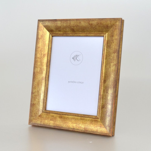 Portafotos madera decorado oro