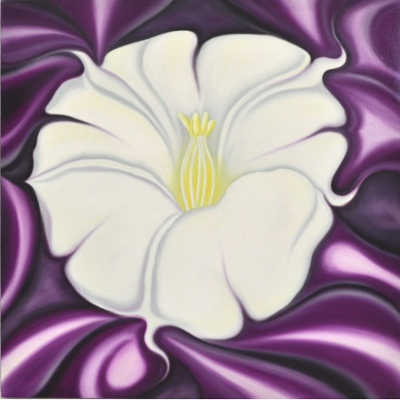 CUADRO FLORDESOL FONDO MORADO