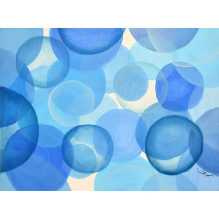 CUADRO ESFERAS AZULES