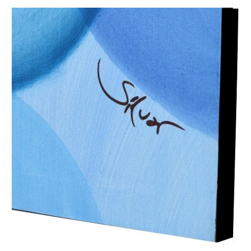 CUADRO ESFERAS AZULES