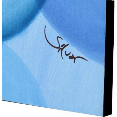 CUADRO ESFERAS AZULES