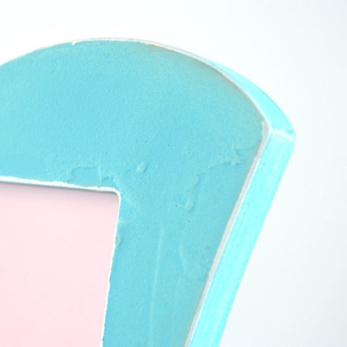 Marco portafotos azul turquesa