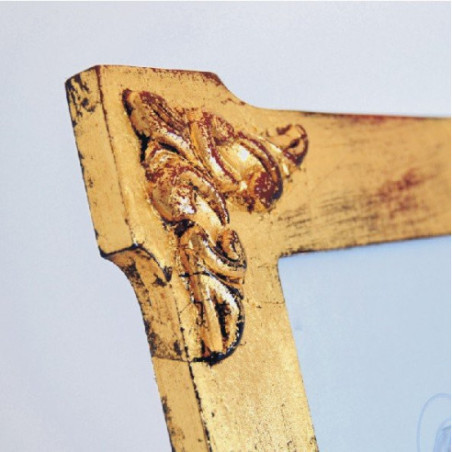 Portafotos Oro Viejo aplique talla