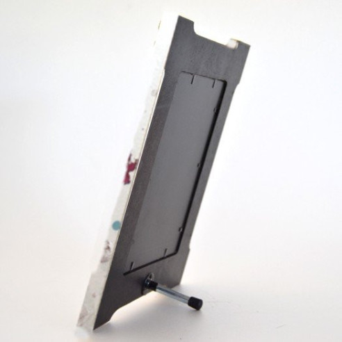 Portafotos plata-talla y manchas lunares