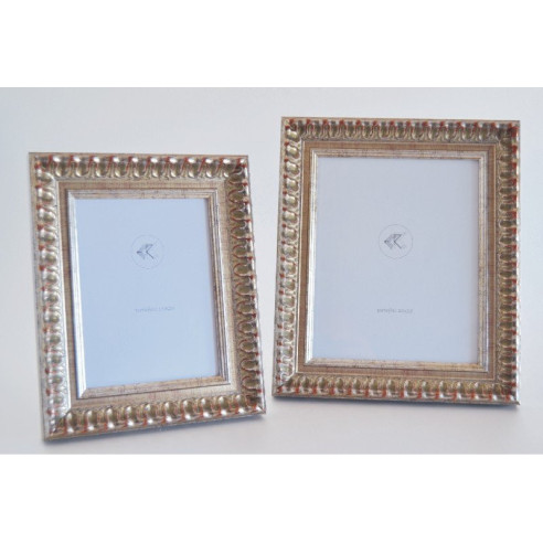 Marco Portafotos Labrado Plata