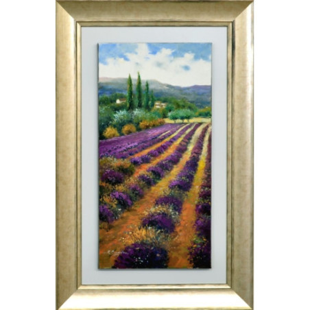 SET DOS CUADROS - OLEO Y MARCO PLATINO