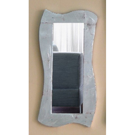 Espejo marco plateado moderno