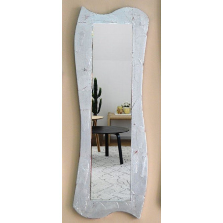 Espejo marco plateado moderno