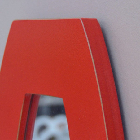 Espejo O marco rojo decape