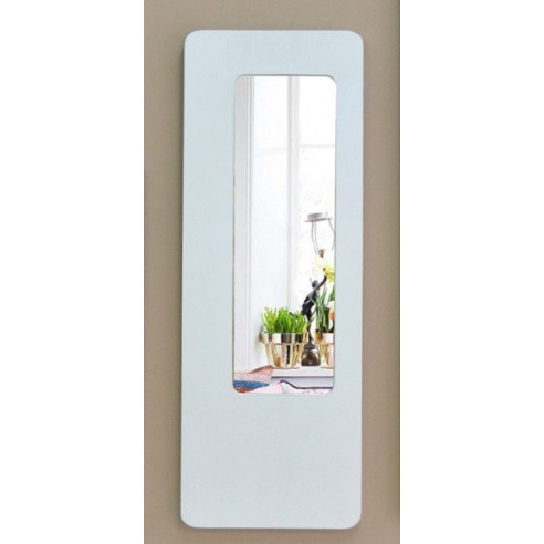 Espejo U marco blanco decapé