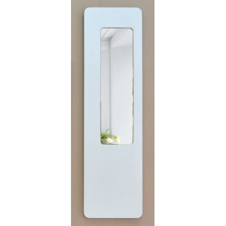 Espejo U marco blanco decapé