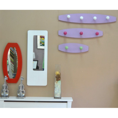 Percha Lila 2 pomos verdes