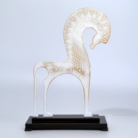Escultura caballo Griego - Blanco