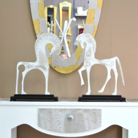 Escultura caballo Griego - Blanco