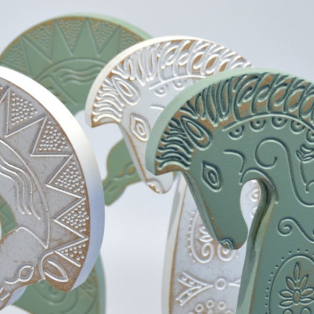 Escultura caballo Griego - Blanco